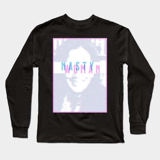 Kamala Harris, Nasty Woman Long Sleeve T-Shirt by tommartinart